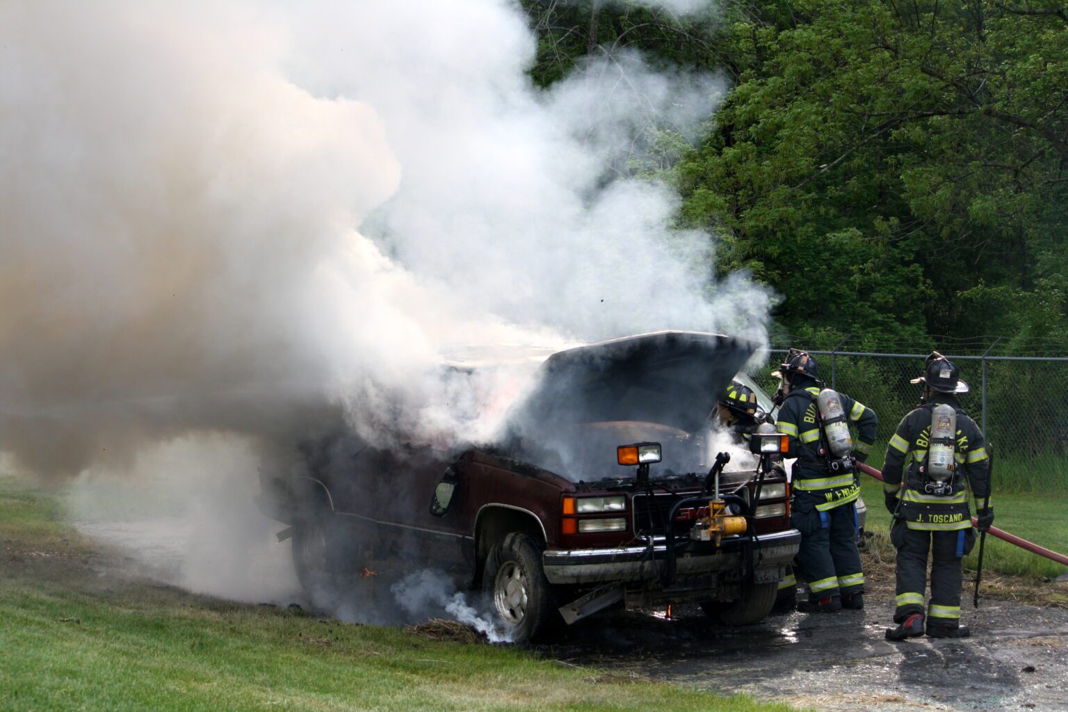 Car Fire training Budd Lake Fire Department
