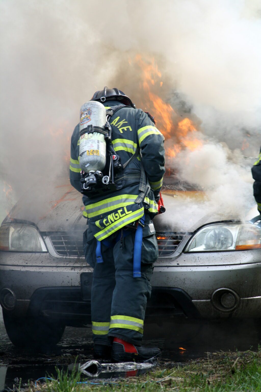 Car Fire training Budd Lake Fire Department
