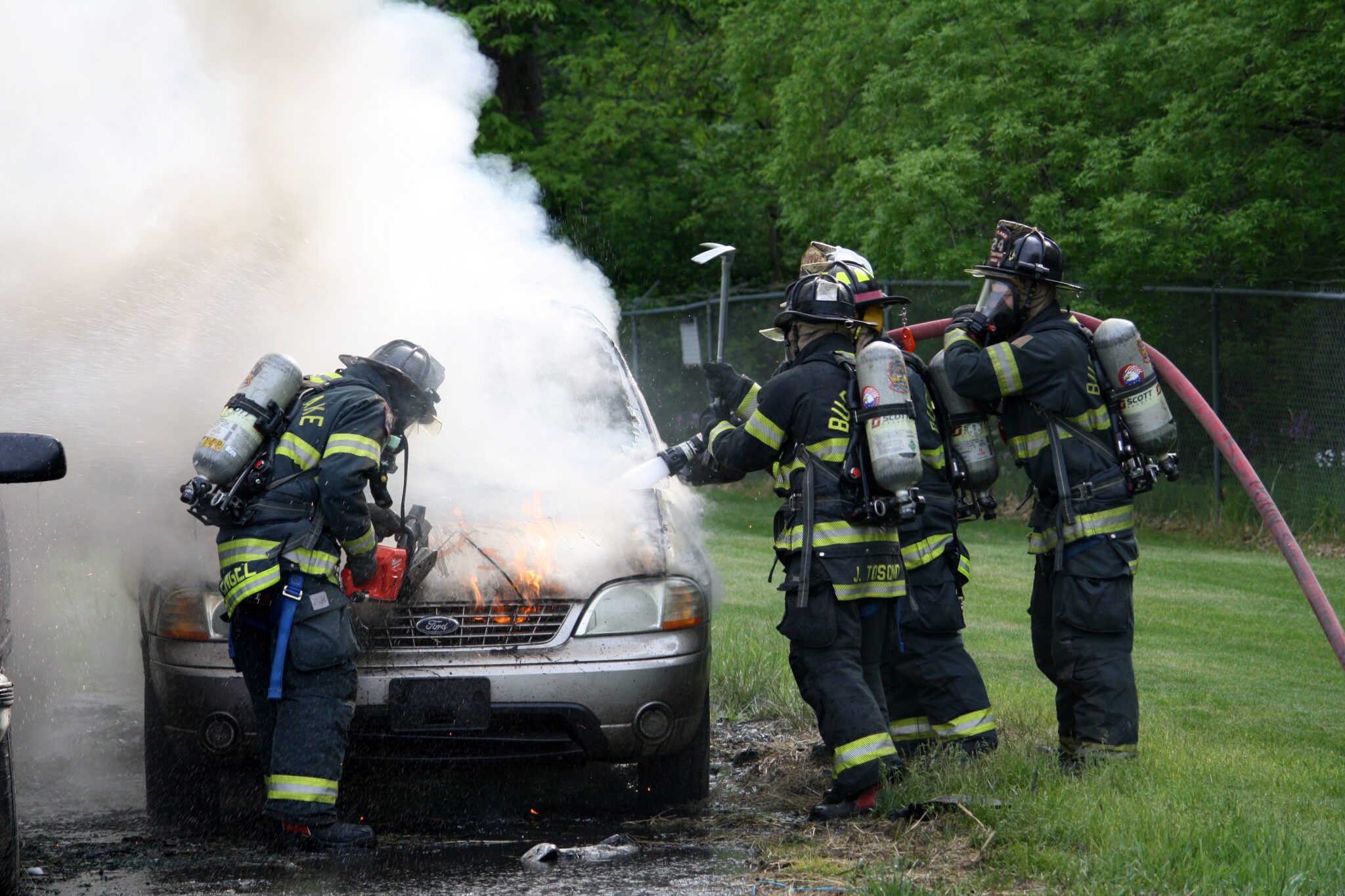 Car Fire training Budd Lake Fire Department